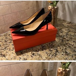 Patent leather pumps